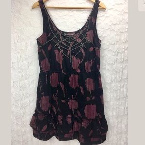 ecoté Pink and Black Beaded Dress